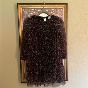 Zara Black Babydoll Dress with Ruffled Tiered Design for Cocktail